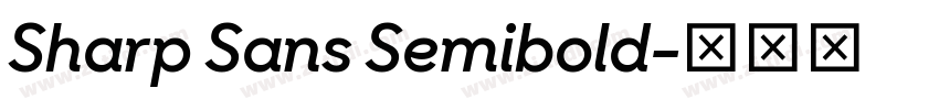Sharp Sans Semibold字体转换